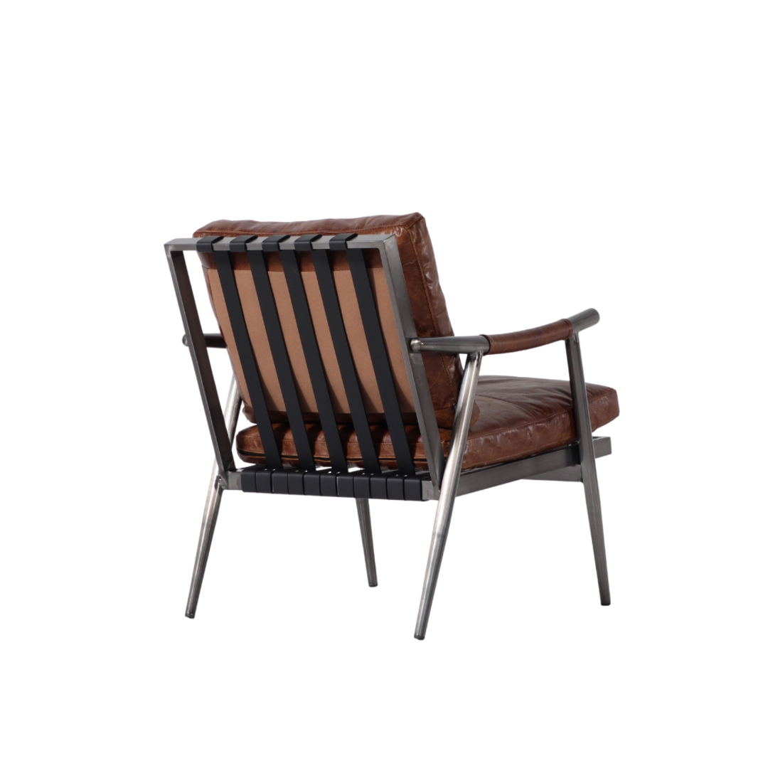 Saddler Leather Club Chair - Vintage Cigar image 4